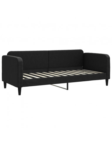 Divano Letto con Letto Estraibile Nero 80x200 Tessuto