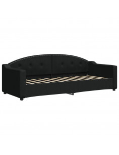 Divano Letto con Letto Estraibile Nero 80x200 Tessuto 2