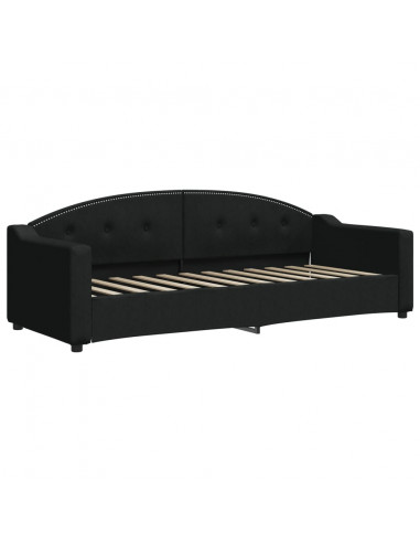 Divano Letto con Letto Estraibile Nero 80x200 Tessuto