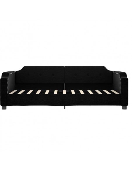 Divano Letto con Letto Estraibile Nero 80x200 Tessuto