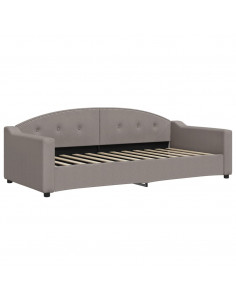 Divano Letto con Letto Estraibile Tortora 90x200 cm in Tessuto 2