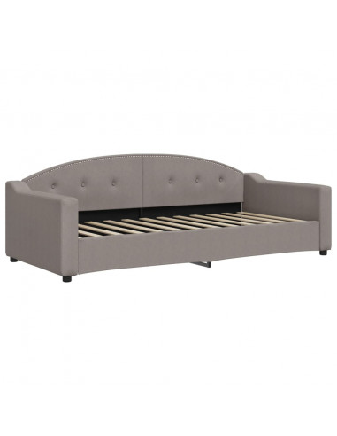 Divano Letto con Letto Estraibile Tortora 90x200 cm in Tessuto