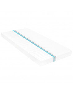 Divano Letto con Materasso 90x200 cm Grigio in Legno di Pino