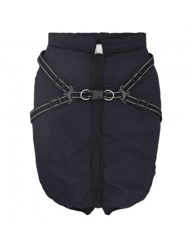 Cappotto Cani Imbracatura Impermeabile Riflettente Blu Navy 3XL