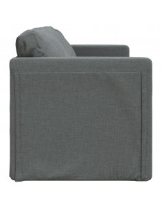 Divano Letto da Terra 2 in 1 Grigio Scuro 112x174x55 cm Tessuto 2