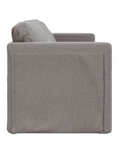 Divano Letto da Terra 2 in 1 Tortora 112x174x55 cm Tessuto