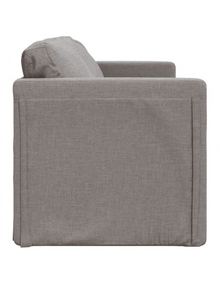 Divano Letto da Terra 2 in 1 Tortora 112x174x55 cm Tessuto
