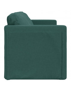 Divano Letto da Terra 2 in 1 Verde Scuro 112x174x55 cm Tessuto 2