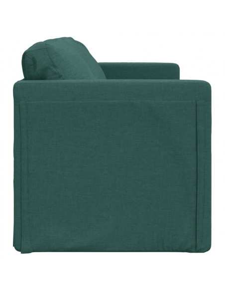 Divano Letto da Terra 2 in 1 Verde Scuro 112x174x55 cm Tessuto