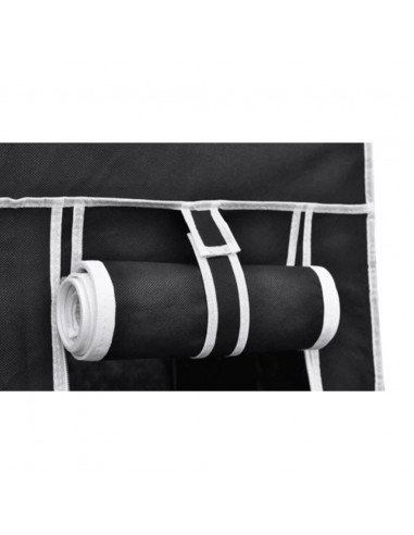Armadio Guardaroba Pieghevole Nero 110 x 45 x 175 cm