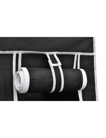Armadio Guardaroba Pieghevole Nero 110 x 45 x 175 cm