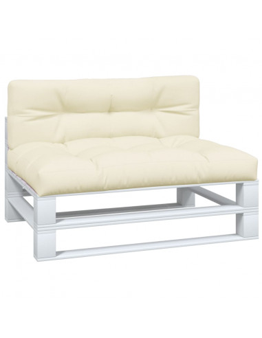 Cuscini per Pallet 2 pz Crema in Tessuto