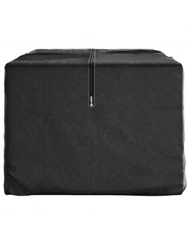 Borse Porta Cuscini Giardino 2pz Nere 135x40x55 cm Polietilene