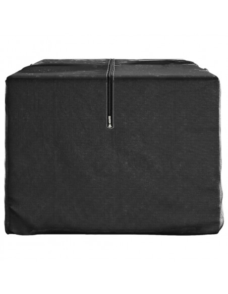 Borse Porta Cuscini Giardino 2pz Nere 135x40x55 cm Polietilene