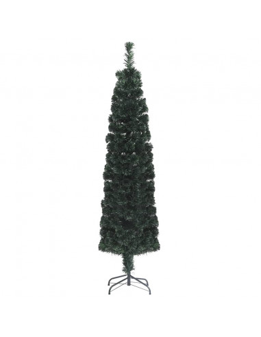 Albero Natale Artificiale Sottile Supporto 150 cm Fibra Ottica