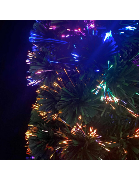 Albero Natale Artificiale Sottile Supporto 150 cm Fibra Ottica