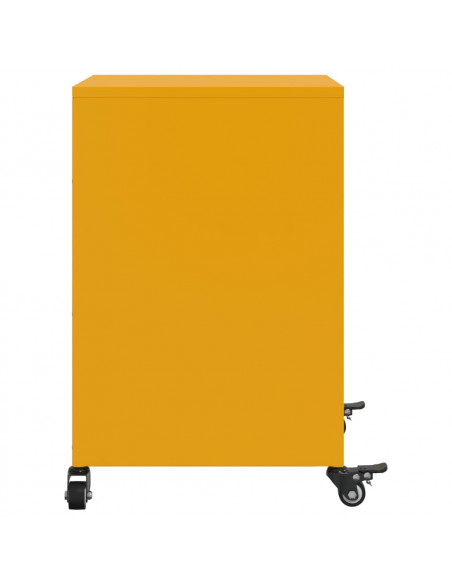 Comodini 2 pz Giallo Senape 36x39x59 cm in Acciaio
