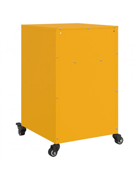 Comodini 2 pz Giallo Senape 36x39x59 cm in Acciaio