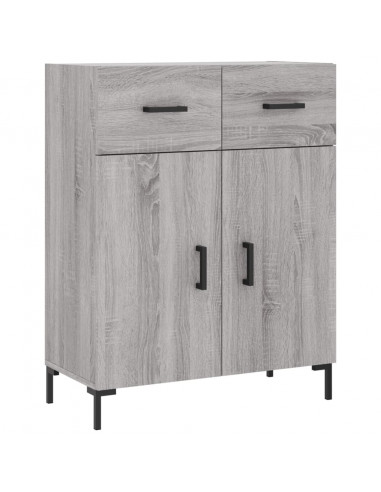 Credenza Grigio Sonoma 69,5x34x180 cm in Legno Multistrato