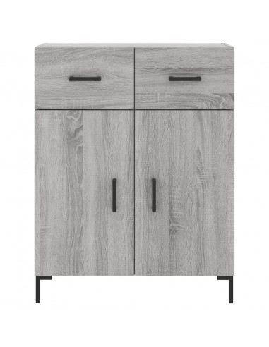 Credenza Grigio Sonoma 69,5x34x180 cm in Legno Multistrato