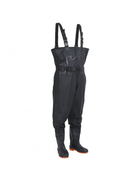 Wader con Stivali e Cintura Nero Taglia 46