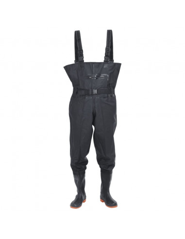 Wader con Stivali e Cintura Nero Taglia 46