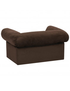 Divano per Cani con Cassetto Marrone 75x50x38 cm in Peluche