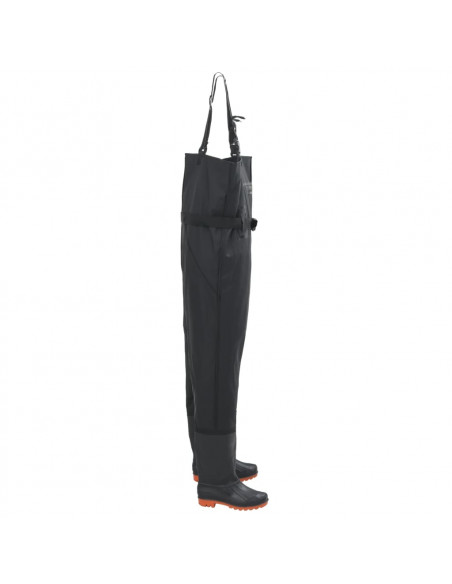 Wader con Stivali e Cintura Nero Taglia 46