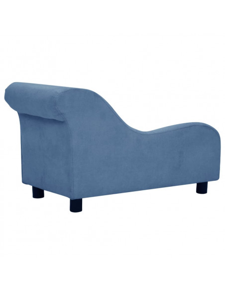 Divano per Cani con Cuscino Blu 83x44x44 cm in Peluche