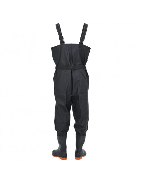 Wader con Stivali e Cintura Nero Taglia 46