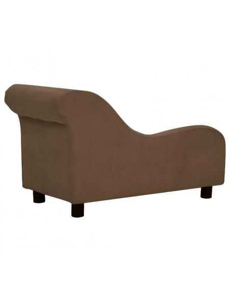 Divano per Cani con Cuscino Marrone 83x44x44 cm in Peluche