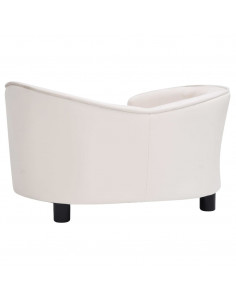Divano per Cani Crema 69x49x40 cm in Peluche e Similpelle 2