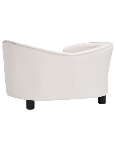Divano per Cani Crema 69x49x40 cm in Peluche e Similpelle