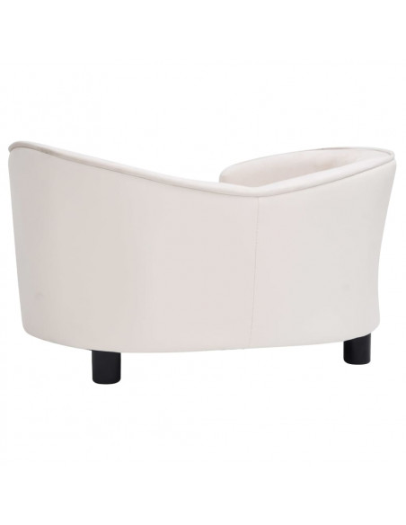 Divano per Cani Crema 69x49x40 cm in Peluche e Similpelle