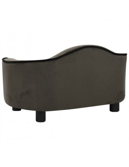 Divano per Cani Grigio Scuro 67x47x36 cm in Peluche