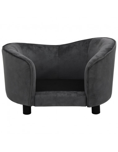 Divano per Cani Grigio Scuro 69x49x40 cm in Peluche
