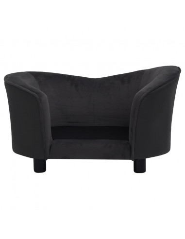 Divano per Cani Nero 69x49x40 cm in Peluche e Similpelle