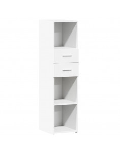 Credenza Bianca 30x42,5x124 cm in Legno Multistrato 2