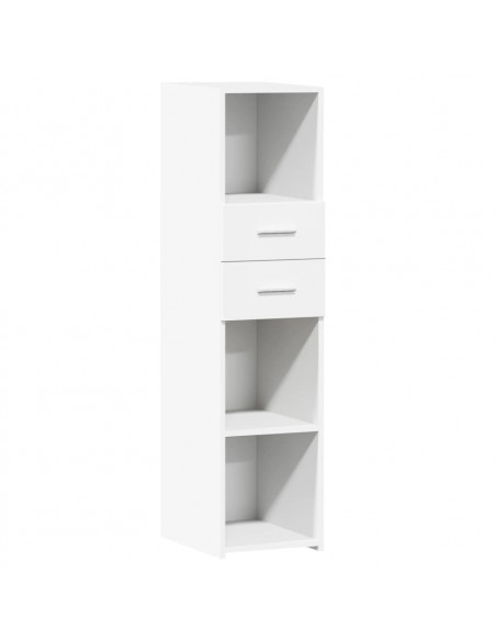 Credenza Bianca 30x42,5x124 cm in Legno Multistrato