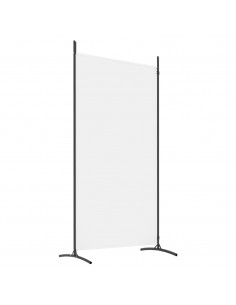 Divisorio a 2 Pannelli Bianco 175x180 cm Tessuto