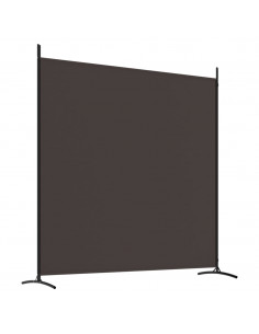 Divisorio a 2 Pannelli Marrone 348x180 cm in Tessuto 2
