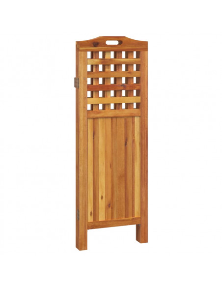 Divisorio a 3 Pannelli 121,5x2x115 cm Legno Massello di Acacia