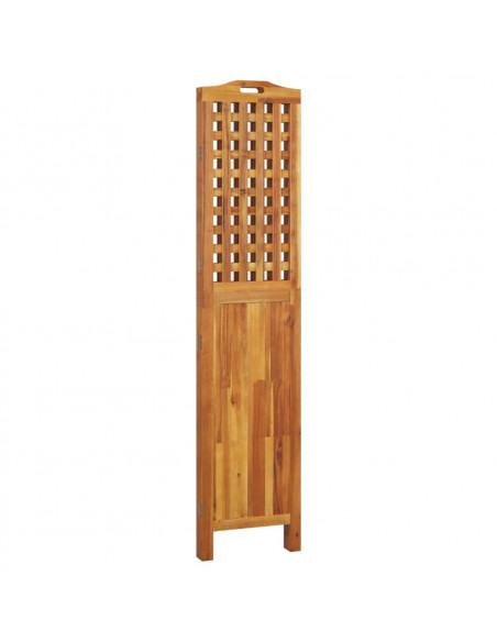 Divisorio a 3 Pannelli 121,5x2x180 cm Legno Massello di Acacia