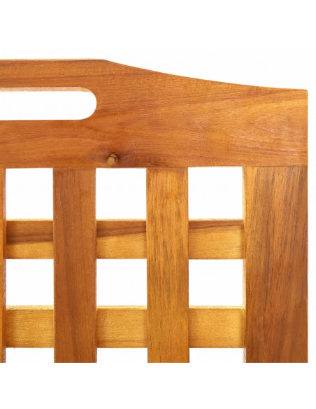 Divisorio a 3 Pannelli Grigio 121x2x170 cm in Massello Acacia