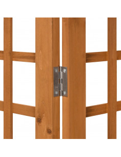 Divisorio a 3 Pannelli in Legno Massello di Abete 121x180,5 cm 2