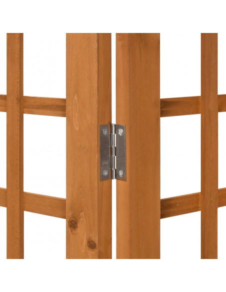 Divisorio a 3 Pannelli in Legno Massello di Abete 121x180,5 cm