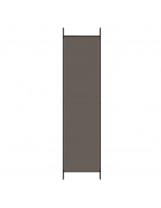 Divisorio a 4 Pannelli Antracite 698x180 cm Tessuto