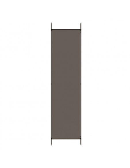 Divisorio a 4 Pannelli Antracite 698x180 cm Tessuto