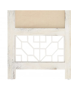 Divisorio a 4 Pannelli Crema 140x165 cm in Tessuto
