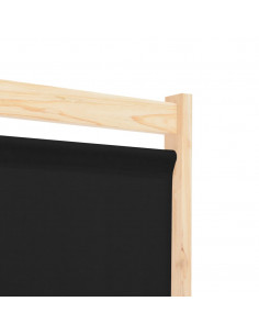 Divisorio a 4 Pannelli Nero 160x170x4 cm in Tessuto